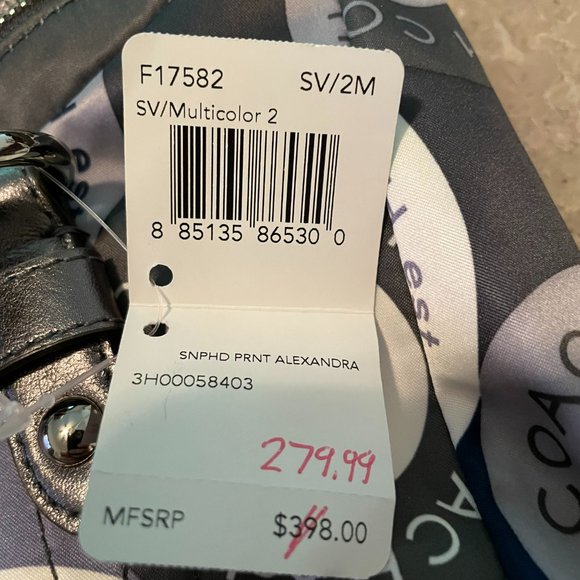 NWT - Coach Snaphead Print Sateen Alexandra Satchel Crossbody Handbag F17582 - Picture 3 of 5